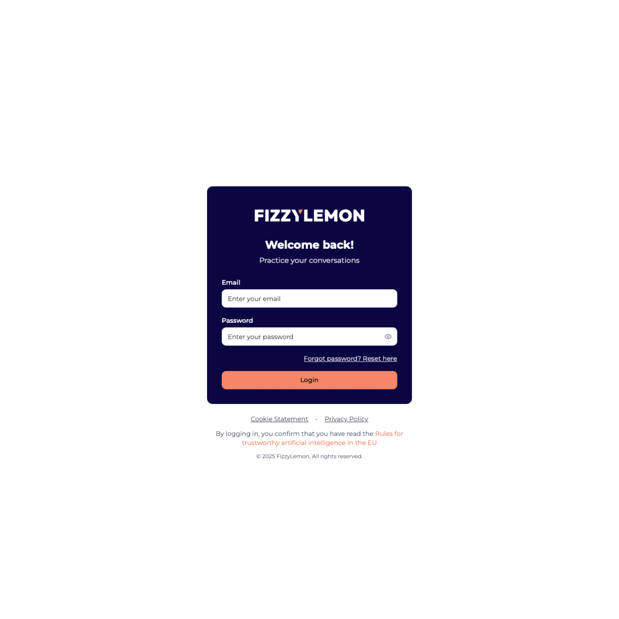 Fizzylemon login screen